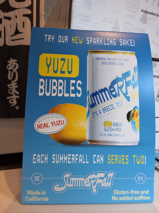 SummerFall YUZU Bubbles Sparkling Sake 4 pack