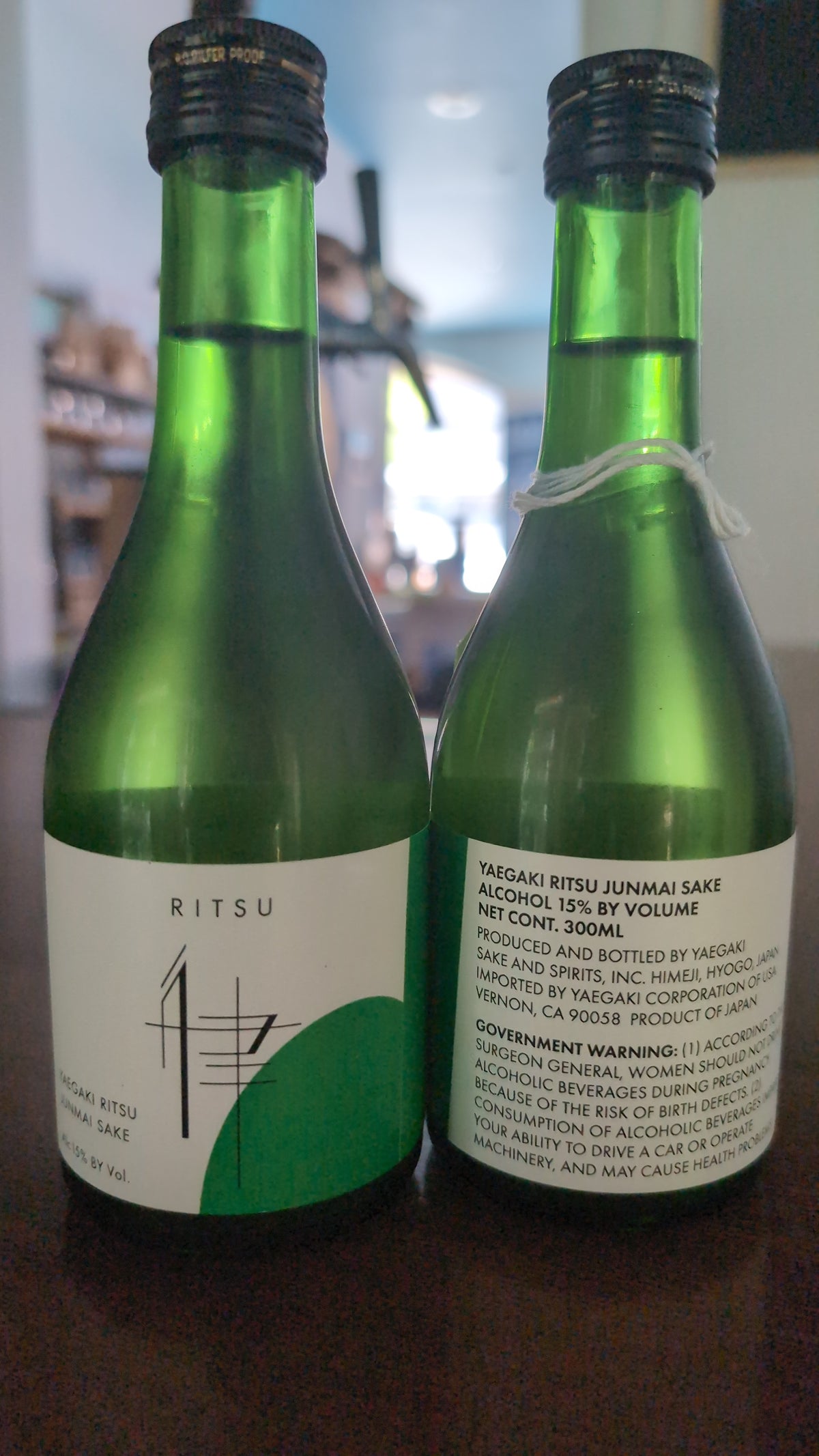 Yaegaki "RITSU" Junmai Ginjo 300ml