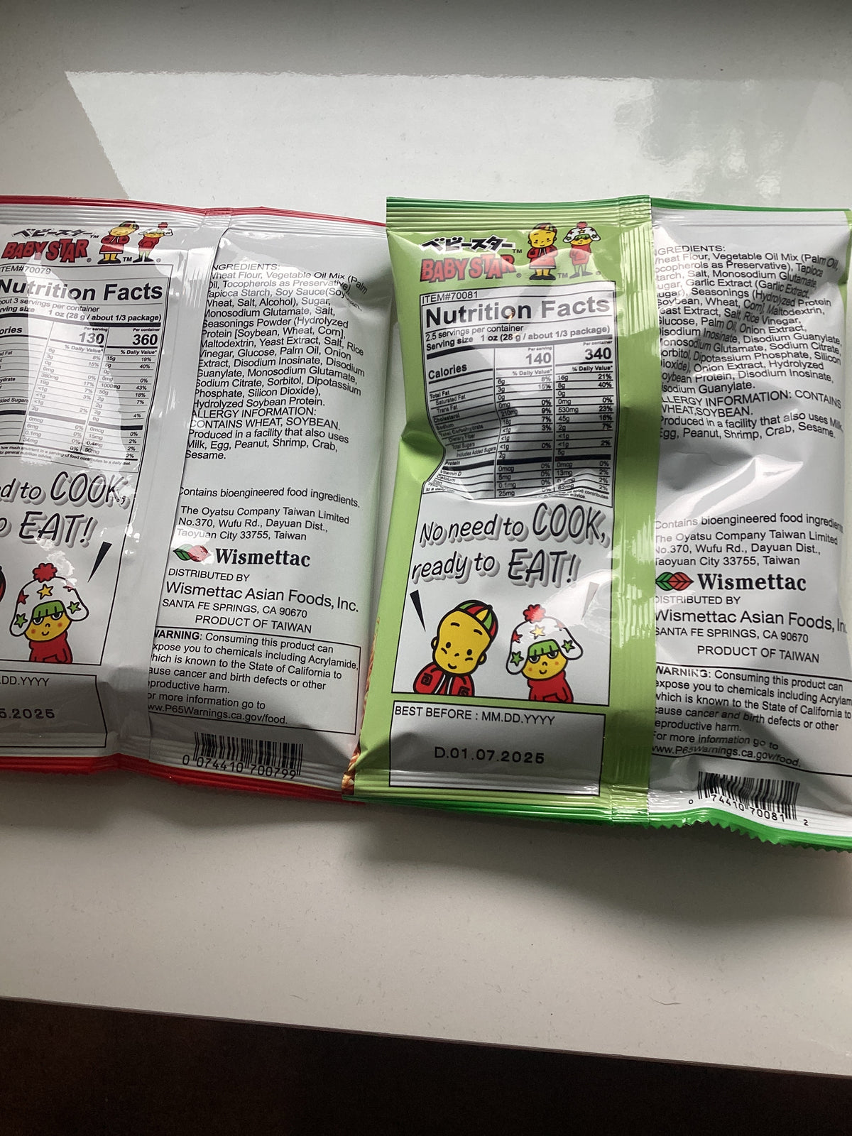 Baby star Ramen Snacks 2.64oz