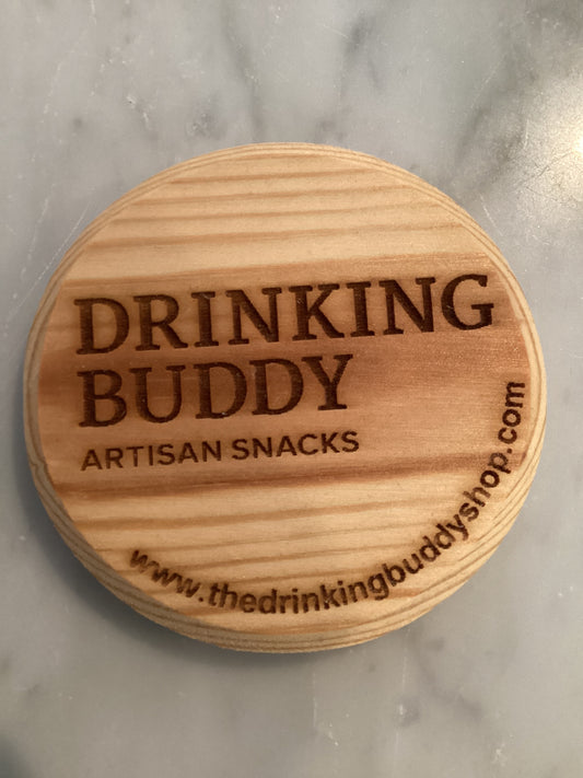 Drinking Buddy Wood Coaster